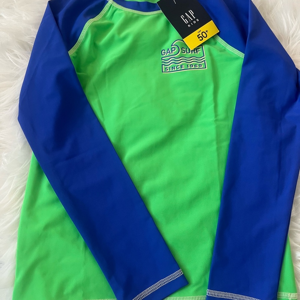 GAP Kids Surf Rashguard in Green and Blue